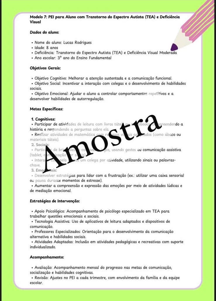 Amostra de modelo de PEI 1.