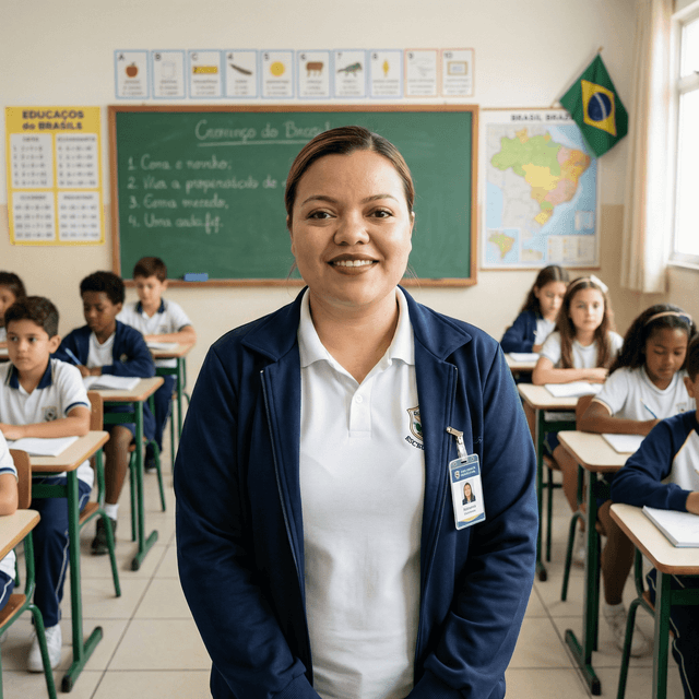 Foto da Professora Luciana, criadora dos materiais PEI.